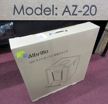 S5740 新品 Albrillo AZ-20 LEDライトボックス 写真スタジオ 50cm 無段階調光 折り畳み式 4色背景布(黒・白・黄・灰) 二色温度_画像4