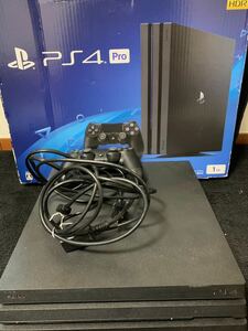 ◎ SONY PlayStation PRO CUH-7100B 1TB 4K ジェットブラック コントローラー ソニー PS4 箱付き