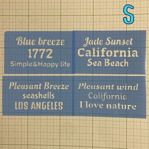 B145 ステンシルシート　カリフォルニア　英字　Sサイズ