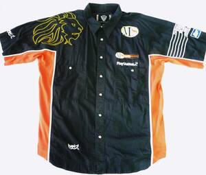 【ロゴ全刺繍】　XXL アプリリア レーシングチーム ピットシャツ MS APRILIA TEAM PlayStation2　MotoGP 