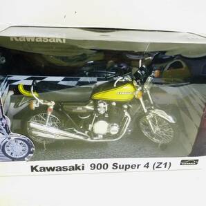 アオシマ 1/12 KAWASAKI 900 SUPER4 Z1 スカイネット カワサキ スーパー4 イエローボール アオシマ文化教材社 完成品 バイクシリーズ の画像1