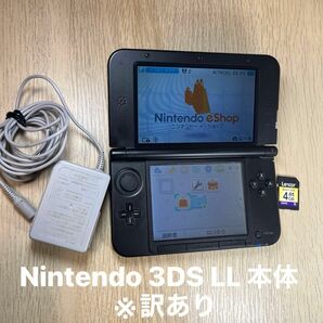 Nintendo 3DS LL 本体　ニンテンドー3DSLL本体　シルバー x ブラック ソフト付　※訳あり