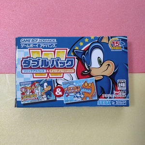 【 青 Wパック 】GBA セガ ソニックアドバンス ＆ チューチューロケット！ ダブルパック Sonic The Hedgehog 15周年 SEGA