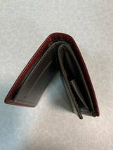 新品ACLUO二つ折り財布　国産なめし革　コンパクト薄い小銭入れ付き_画像5