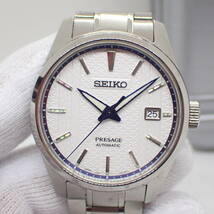 (822) 1円~ SEIKO セイコー PRESAGE プレサージュ 6R35-01Y0 AT SS デイト メンズ腕時計 ゼロハリバートンコラボ【中古】_画像1