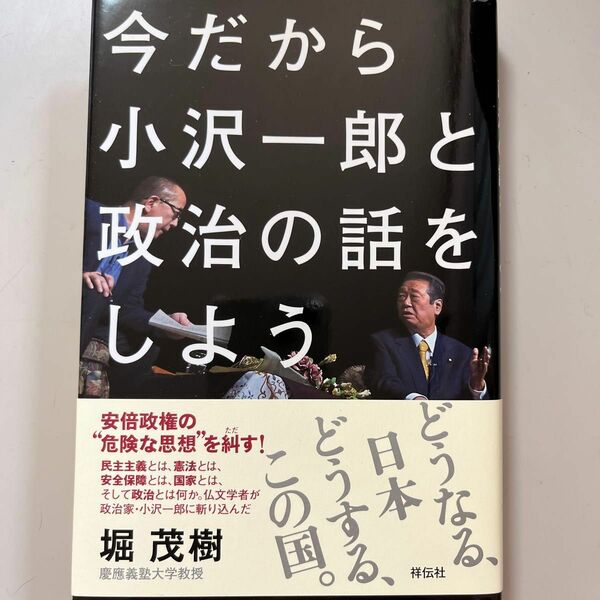 今だから小沢一郎と政治の話をしよう 小沢一郎／〔述〕　堀茂樹／著