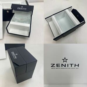 627 箱のみ ZENITH ゼニス 腕時計 収納ボックス ブラック ケース 保管箱 単品用 空箱 外箱付き ボックス BOX 時計ケース キズありの画像8