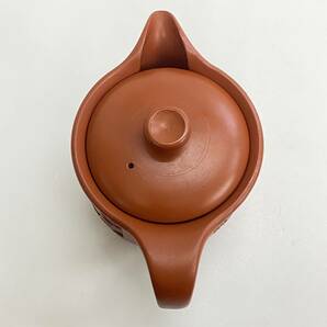 T17 常滑焼 急須 ポット 間宮 朱泥バラポット カップアミ 日本製 煎茶道具 茶器 ティーポット 陶器の画像5