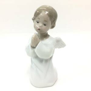 290 美品 LLADRO リヤドロ かわいいお祈り 天使 置物 フィギュリン 陶器 オーナメント オブジェ インテリア エンジェル 高さ約13cm