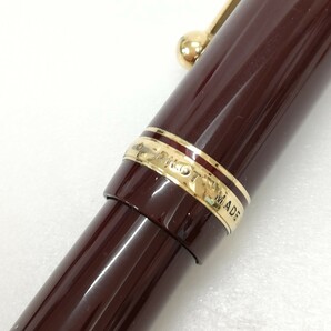 223 PILOT パイロット 万年筆 CUSTOM 74 カスタム ペン先 14K 585 5 F 筆記用具 文房具 ボルドー ゴールドカラー 筆記未確認の画像7