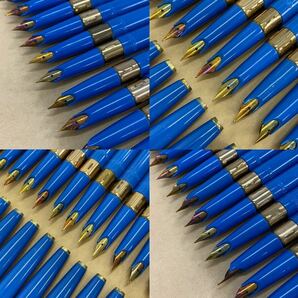 877万年筆 ペン先 ペン芯 コンバーター SUPER WORLD QUEEN PEN 胴軸 青 ブルー 重量約535g 60本セットキャップ欠品 筆記具 筆記用具 の画像5