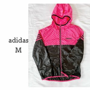 【即購入OK★】adidas アディダス　水玉　ピンク　ウィンドブレーカー