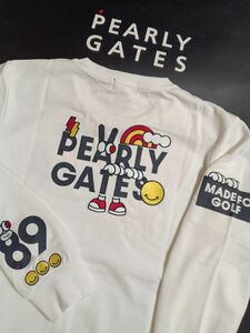 【未使用】PEARLY GATES パーリーゲイツ　プリントトレーナー　サイズ6