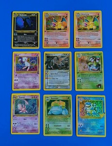 ポケモンカード海外版 Charizard リザードン 1ED Umbreon Mew Rayquaza 9枚セット pokmon trading card game Base PSA 英語 ブラッキー