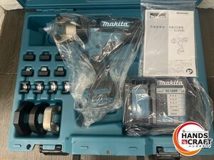 ▽【送料無料】【未使用品】makita マキタ TC300D 18V 充電式圧着機 本体+充電器付+ダイス付