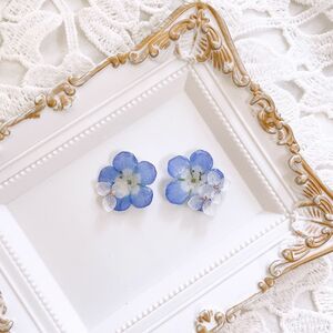 ネモフィラ×紫陽花 ピアス/イヤリング