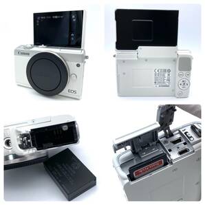 HY1462■【稼働】CANON キヤノン EOS M100 ミラーレス カメラ レンズ CANON ZOOM LENS EF-M 55-200mm 1:4.5-6.3 IS STM 充電器 SDカード 他の画像8