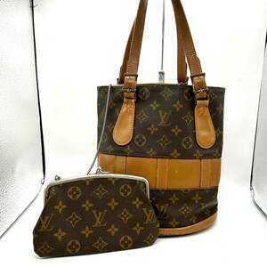 AY0918■LOUIS VUITTON ルイヴィトン LV モノグラム バケットPM プチバケット ポーチ付き トートバッグ ショルダーバッグ M42238 USA