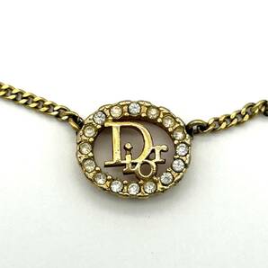 HY1484■Christian Dior クリスチャンディオール ネックレス CD オーバル ロゴ ゴールド ラインストーン レディース アクセサリー の画像4