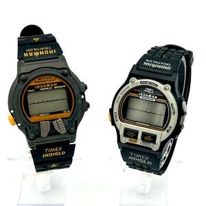 TY1147#TIMEX наручные часы 2 позиций комплект Timex IRONMAN Ironman триатлон цифровой orange черный чёрный мужской часы б/у 
