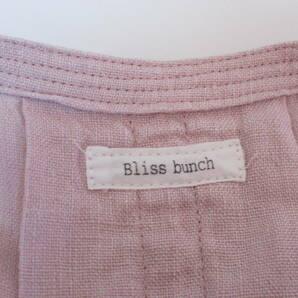 * ブリスバンチ Bliss bunch リネン 麻 ジャケット 七分袖 ノーカラー ジャケット レディース=F（M～L） クールネック 株シーズンの画像5