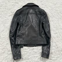 【新品タグ付き】サンローラン パリ ライダース スタッズ ピンバッジ レザー SAINTLAURENT PARIS リアルレザー ハイブランド_画像4