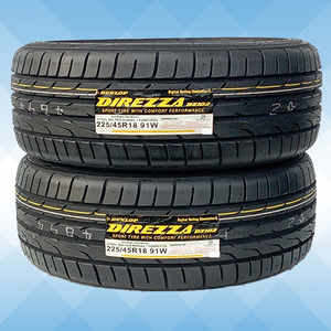 225/45R18 91W DUNLOP ダンロップ ディレッツァ DIREZZA DZ102 23年製 送料無料 2本セット税込 \24,660より 1