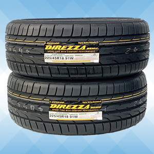 225/45R18 91W DUNLOP Dunlop ディレッツァ DIREZZA DZ102 2012製 送料無料 2本税込 \26,400より 2