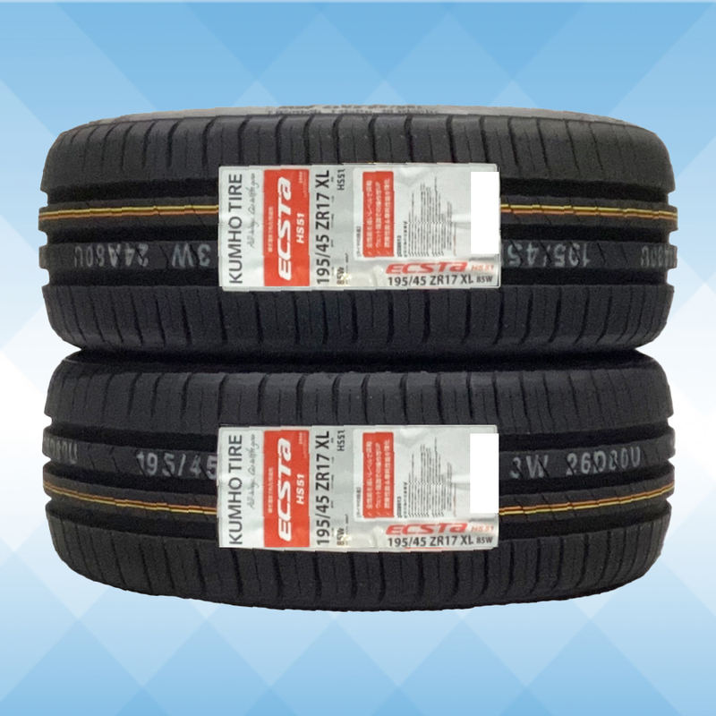 195/45R17 85W XL KUMHO クムホ ECSTA HS51 24年製 正規品 送料無料 2本税込 \17,760 より 1