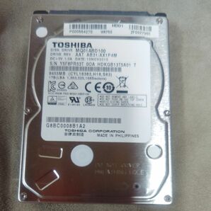 HDD TOSHIBA 1TB SATA 2.5インチ MQ01ABD100 9.5mm厚　使用時間：1771時間　完全消去済み