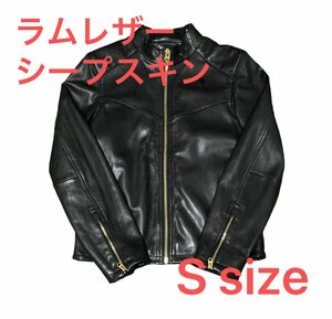 G-STAR RAW 本革 革ジャン シングル ノーカラー シープスキン ブラック S size