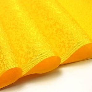 nr036-c ◆京染め・黄色・長襦袢地・蝋吹雪・160 cm ◆正絹はぎれの画像9