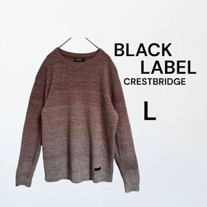 ブラックレーベル　ニット　グラデーションニット　BLACK LABEL ボーダー セーター 長袖 カジュアル