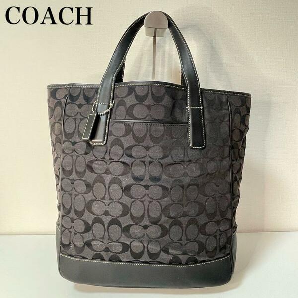 ■美品■COACH コーチ シグネチャー ショルダーバッグ ブラック