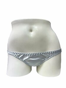 * domestic production Ran Jerry *[wro-100139 tricot satin full back shorts silver /M] pants bread tea underwear inner sexy 