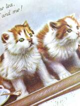 1900年代 フランス 猫のポストカード イラスト 民藝 工藝 オブジェ 美術 骨董 古道具 アンティーク ヴィンテージ_画像2