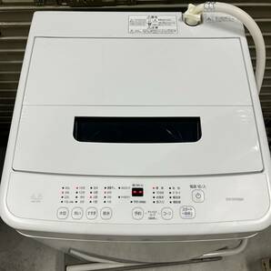 IRIS OHYAMA アイリスオーヤマ 全自動洗濯機 4.5kg IAW-T451 2021年製 動作確認済み ホワイト 白 家電 電化製品の画像2