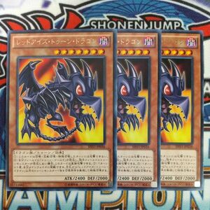 16681☆遊戯王☆ レッドアイズ・トゥーン・ドラゴン 3枚 レア SHVI