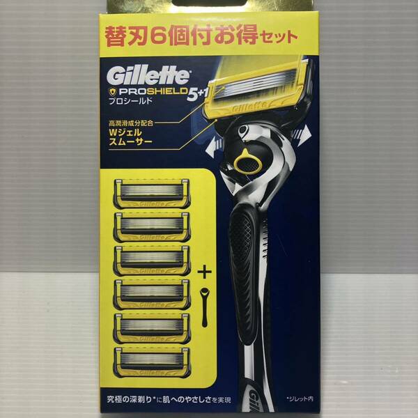 Gillette ジレット プロシールド 本体　カミソリ 髭剃り 替刃 6個入り