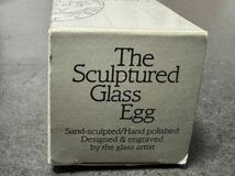 ☆クリスタルアートグラス Pilgrim's Egg Collection☆The Sculptured Glass Egg☆置物☆花柄卵型ガラス製 置物☆高さ 約7.8cm☆_画像7