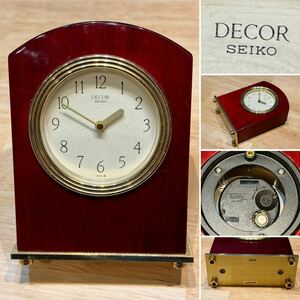 ☆SEIKO セイコー☆DECOR デコール 置時計 SNKA AZ850B☆レトロ ☆