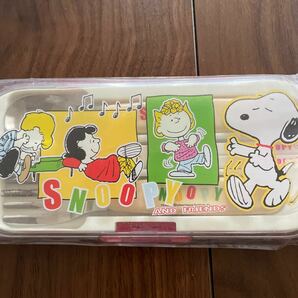 ☆未開封品☆SNOOPY スヌーピー☆トリムセット☆トリオセット☆はし/スプーン/フォーク/3点セット☆こども用☆赤の画像2