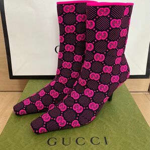 GUCCI ストレッチ　ショートブーツ　24.5センチ