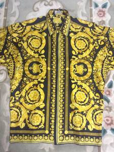  super-beauty goods VERSACE Versace . bell search all . period silk 100%ba lock design shirt 