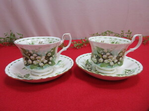 6OL18 Royal Albert ROYAL ALBERT flower ob The man s5 month May....2 customer set cup & saucer 