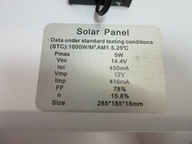 6YY28　Solar Panel ソーラーパネル　　サイズ285×185×18ｍｍ_画像6