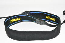 【送料無料】ニコン For プロフェッショナルストラップ　NIKON For PROFESSIONAL Strap 幅約4ｃｍ 黒 青黄色 ♯K78_画像3