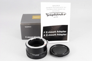 【希少/元箱/現状品】Voigtlander フォクトレンダー K E-mount Adapter K E-mount Adapter BK ペンタックスK→ソニーEマウント ♯805