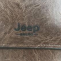 送料込1円～ Jeep ミニショルダーバッグ 196 メンズ ダークブラウン コンパクト_画像2