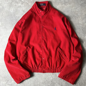 90s POLO RALPH LAUREN 細畝 コーデュロイ ジャケット XL / 90年代 オールド ポロ ラルフローレン ブルゾン ドッグイヤー